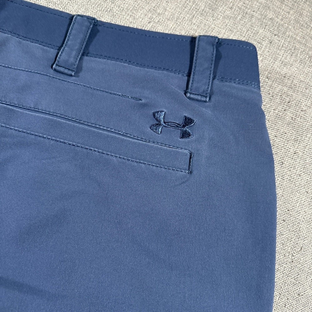 Under Armour Golf Shorts Mens 40 Blue Performance Flat Front Activewear 11565-UA